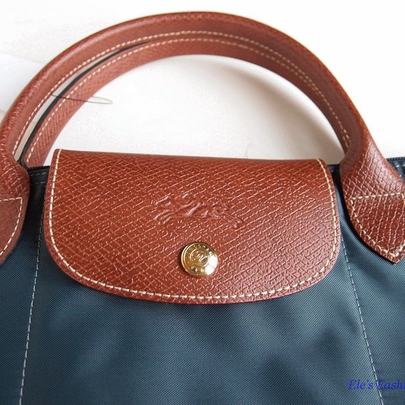 ❤️ NWT LONGCHAMP Le Pliage Type M Medium Short Handle Tote Gunmetal Gray AUTHNTC - Picture 13 of 16